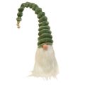 Floristik24 Festlicher Wichtel mit spiralförmigem grünem Hut und weißem Bart 2 Stück– 65cm – Skandinavischer Weihnachtszauber für Ihr Zuhause